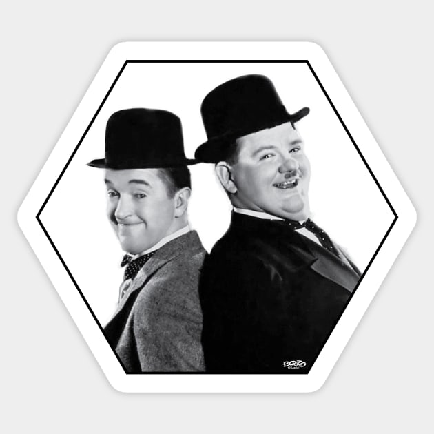 Laurel and Hardy-1 Sticker by BonzoTee